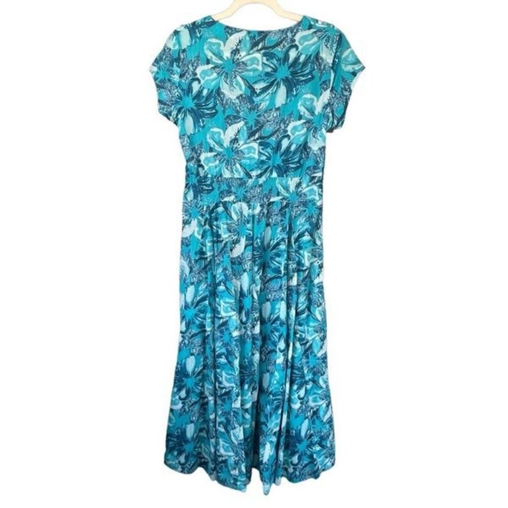 D2 80s Vintage Floral Watercolor Dress